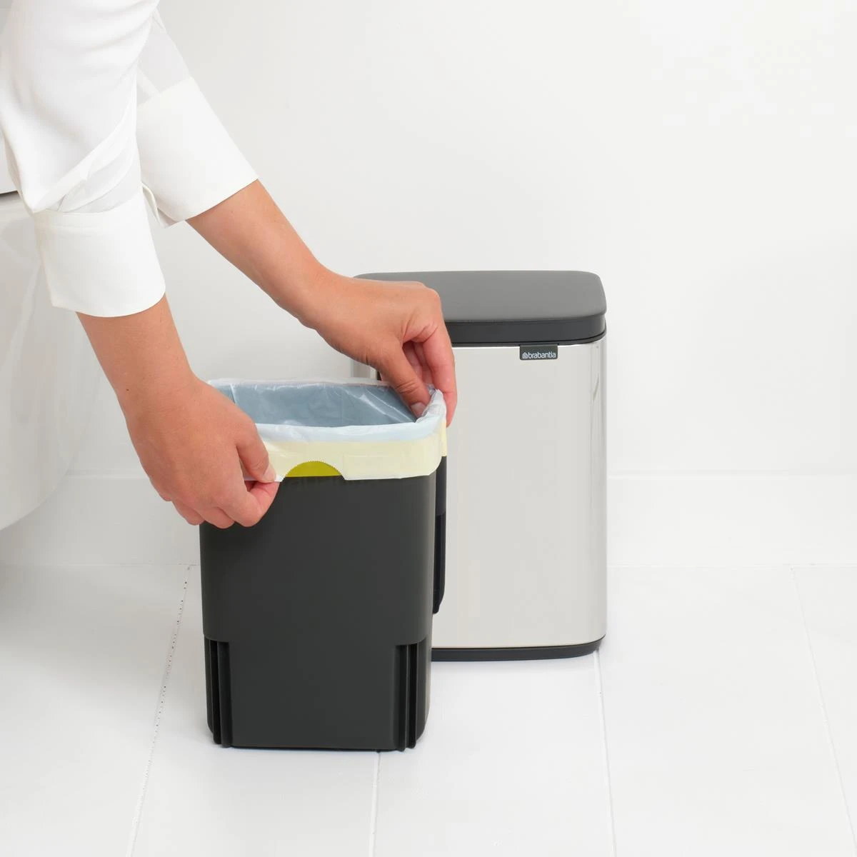 Brabantia Bo Afvalemmer 4 L - Brilliant Steel - Afbeelding 5