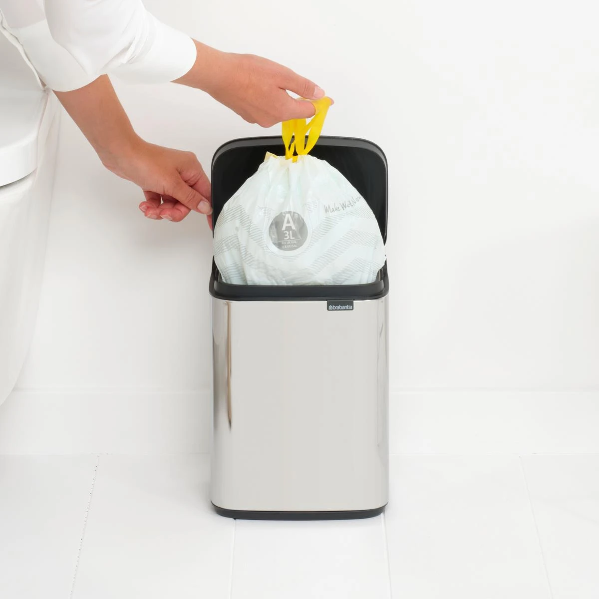 Brabantia Bo Afvalemmer 4 L - Brilliant Steel - Afbeelding 6