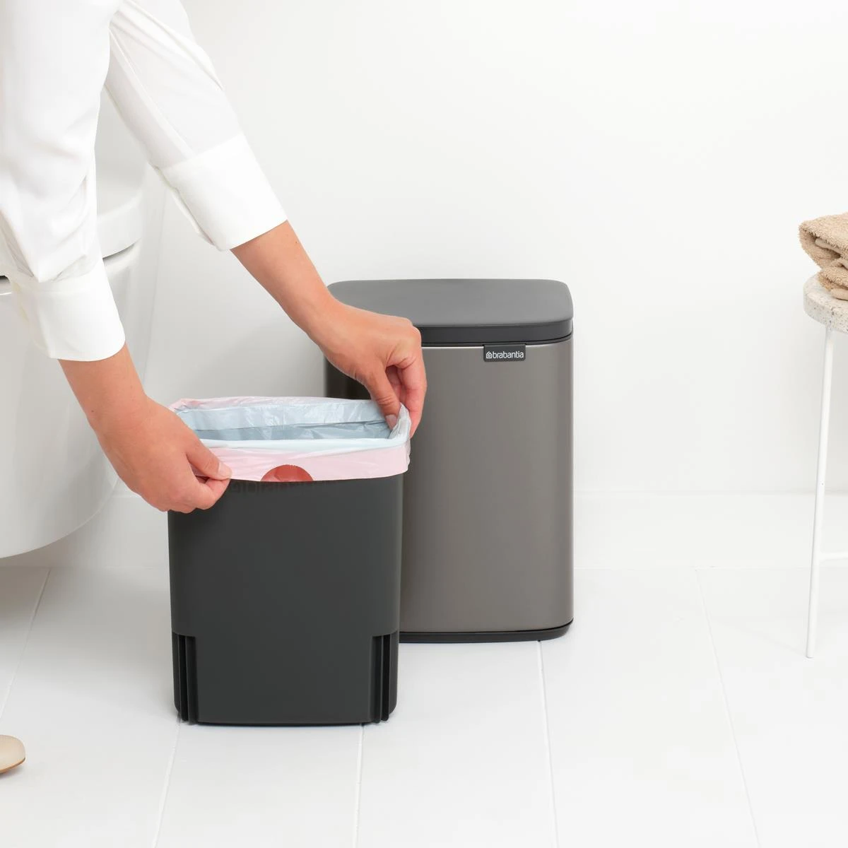 Brabantia Bo Afvalemmer 7 L - Platinum - Afbeelding 7