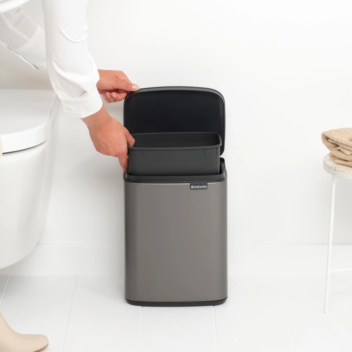 Brabantia Bo Afvalemmer 7 L - Platinum - Afbeelding 6