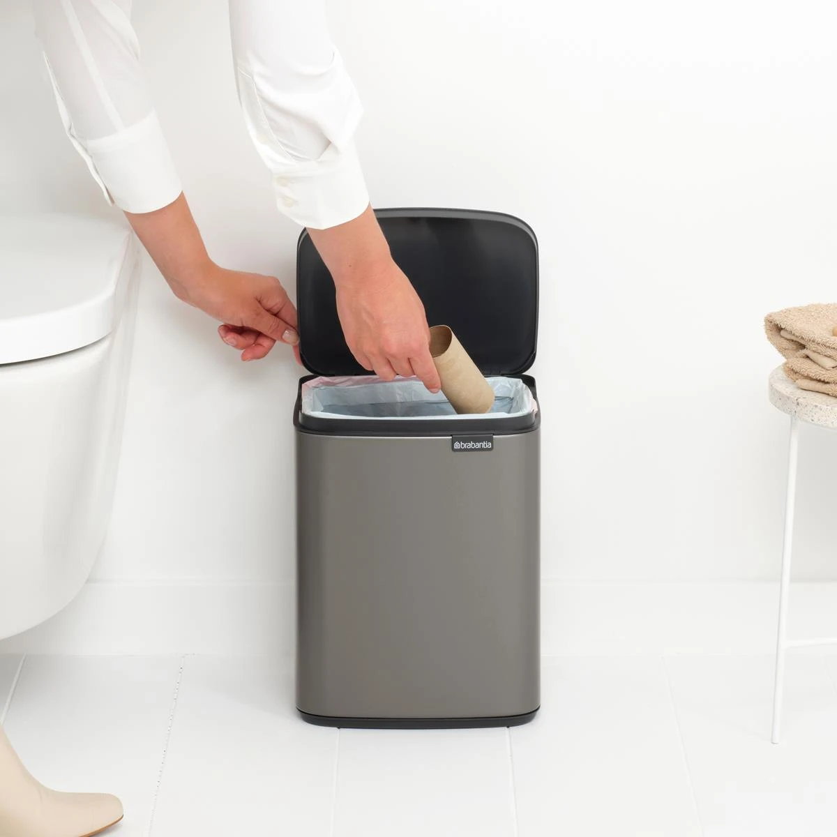 Brabantia Bo Afvalemmer 7 L - Platinum - Afbeelding 5