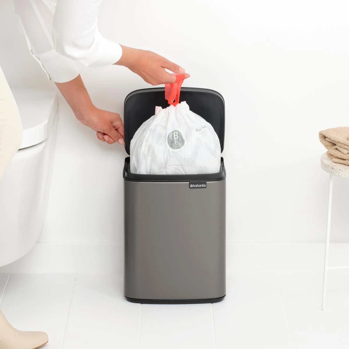 Brabantia Bo Afvalemmer 7 L - Platinum - Afbeelding 8