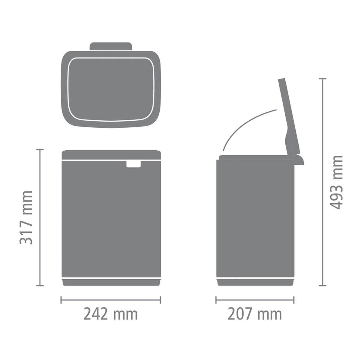 Brabantia Bo Afvalemmer 7 L - Platinum - Afbeelding 19