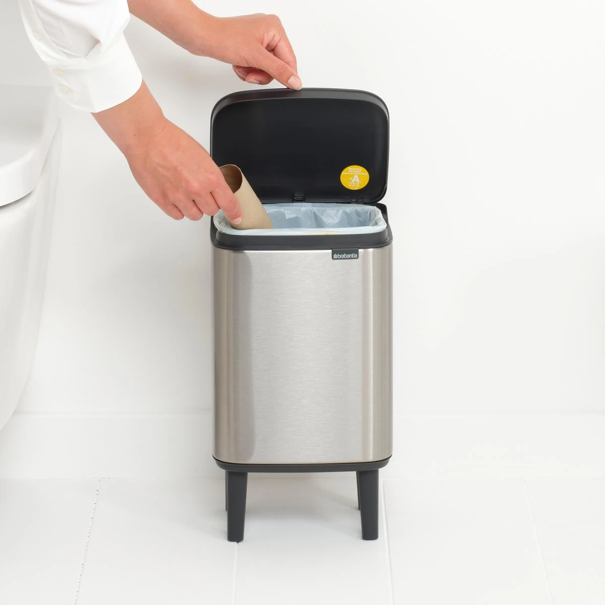 Brabantia Bo Hi Afvalemmer 4 L - Matt Steel FPP - Afbeelding 2