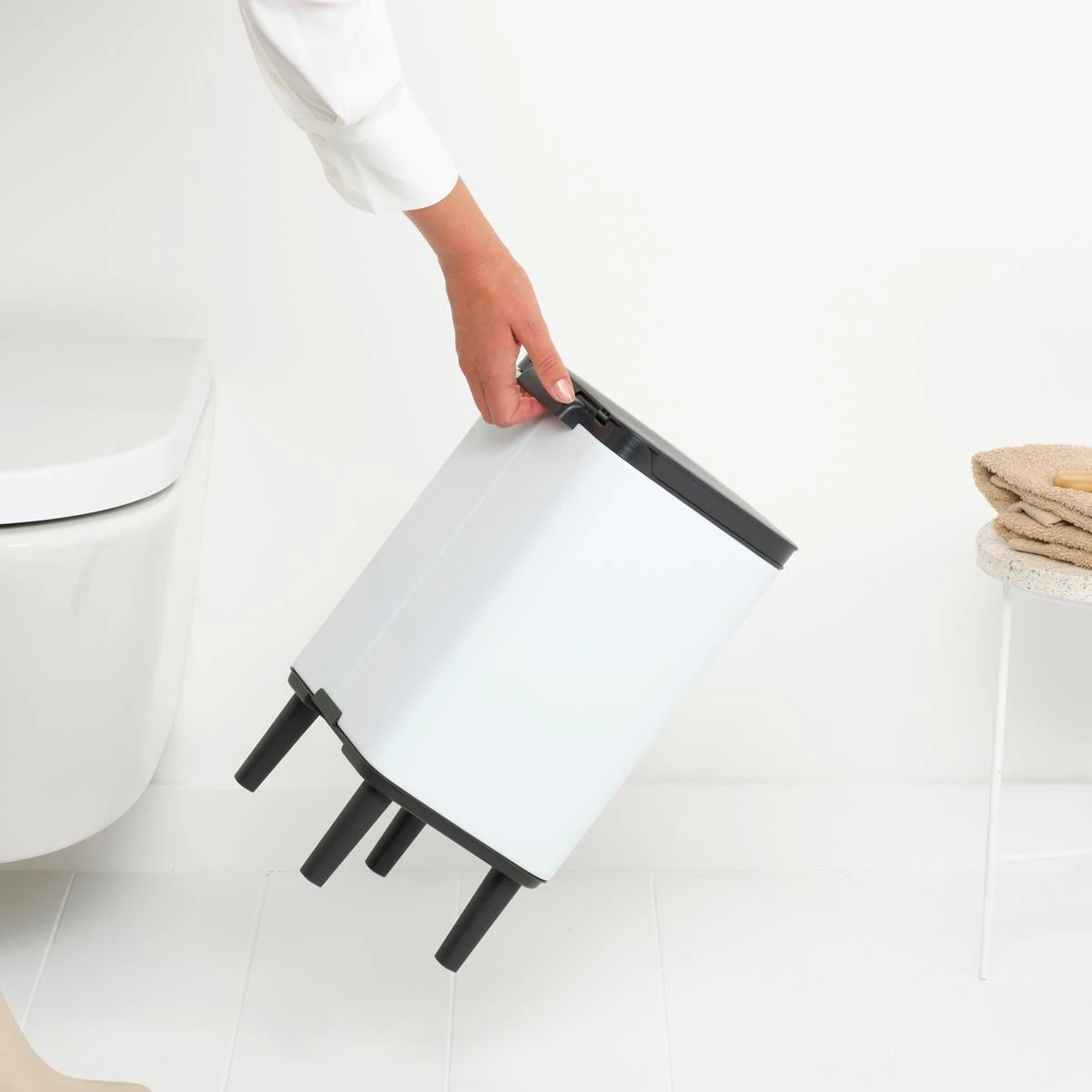 Brabantia Bo Hi Afvalemmer 7 L - White - Afbeelding 2