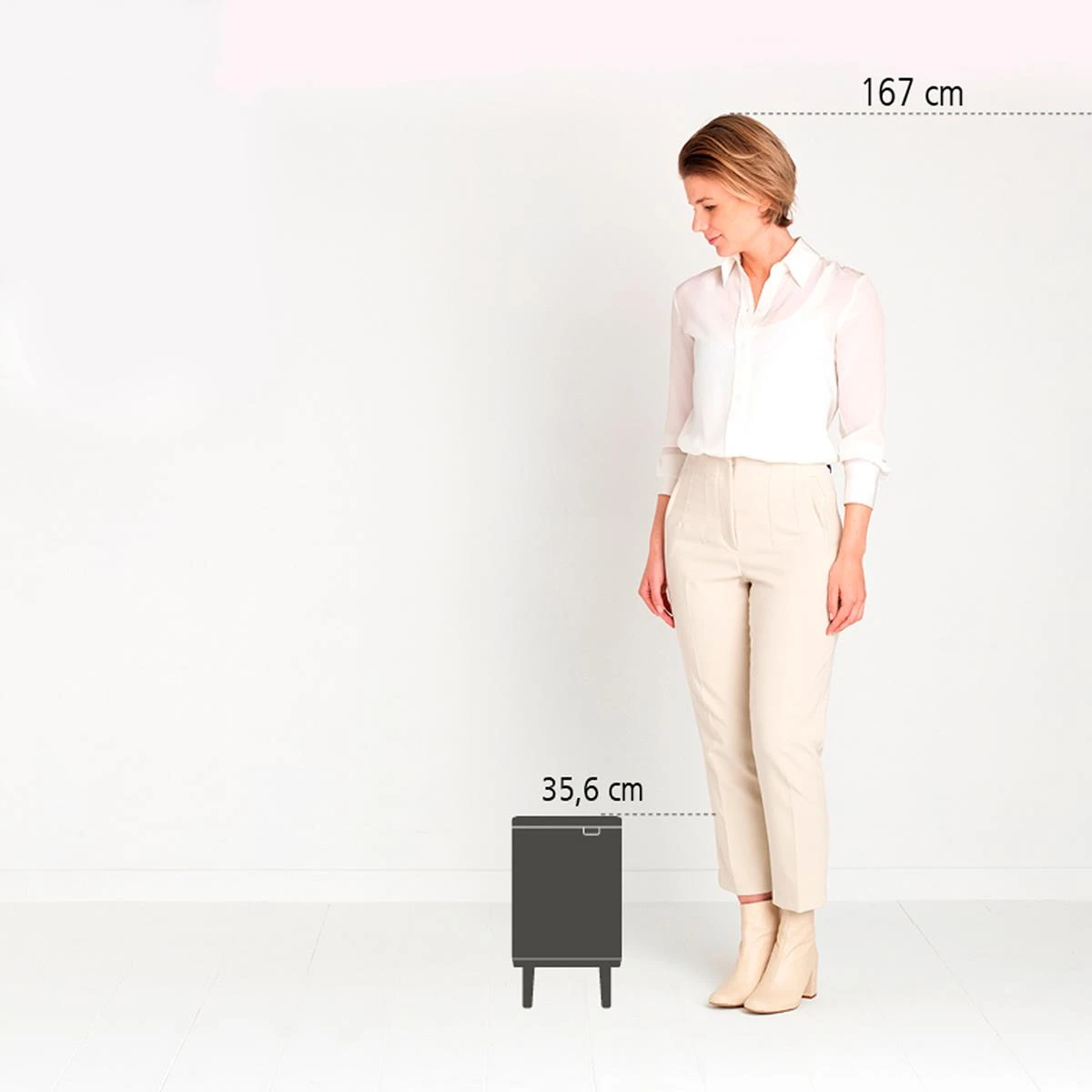 Brabantia Bo Hi Afvalemmer 4 L - Matt Steel FPP - Afbeelding 11