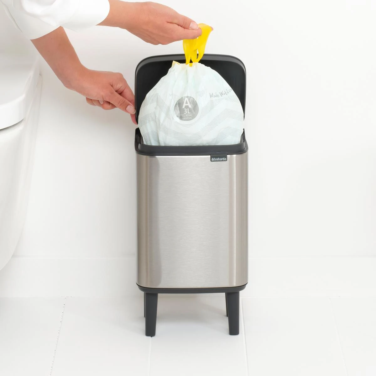 Brabantia Bo Hi Afvalemmer 4 L - Matt Steel FPP - Afbeelding 7