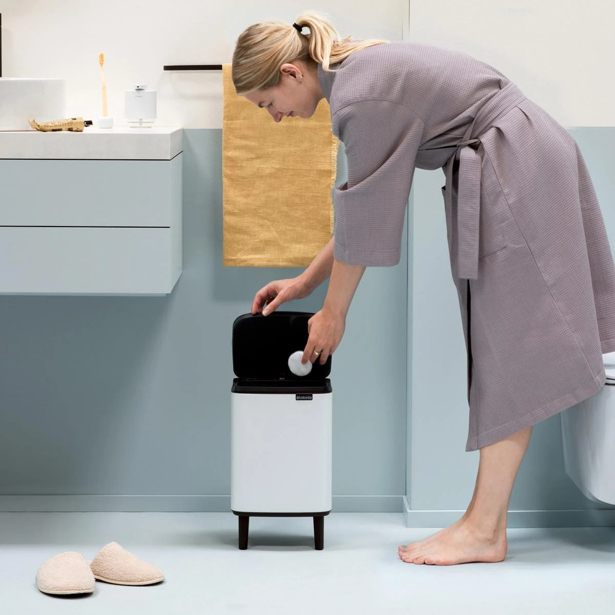 Brabantia Bo Hi Afvalemmer 7 L - White - Afbeelding 8