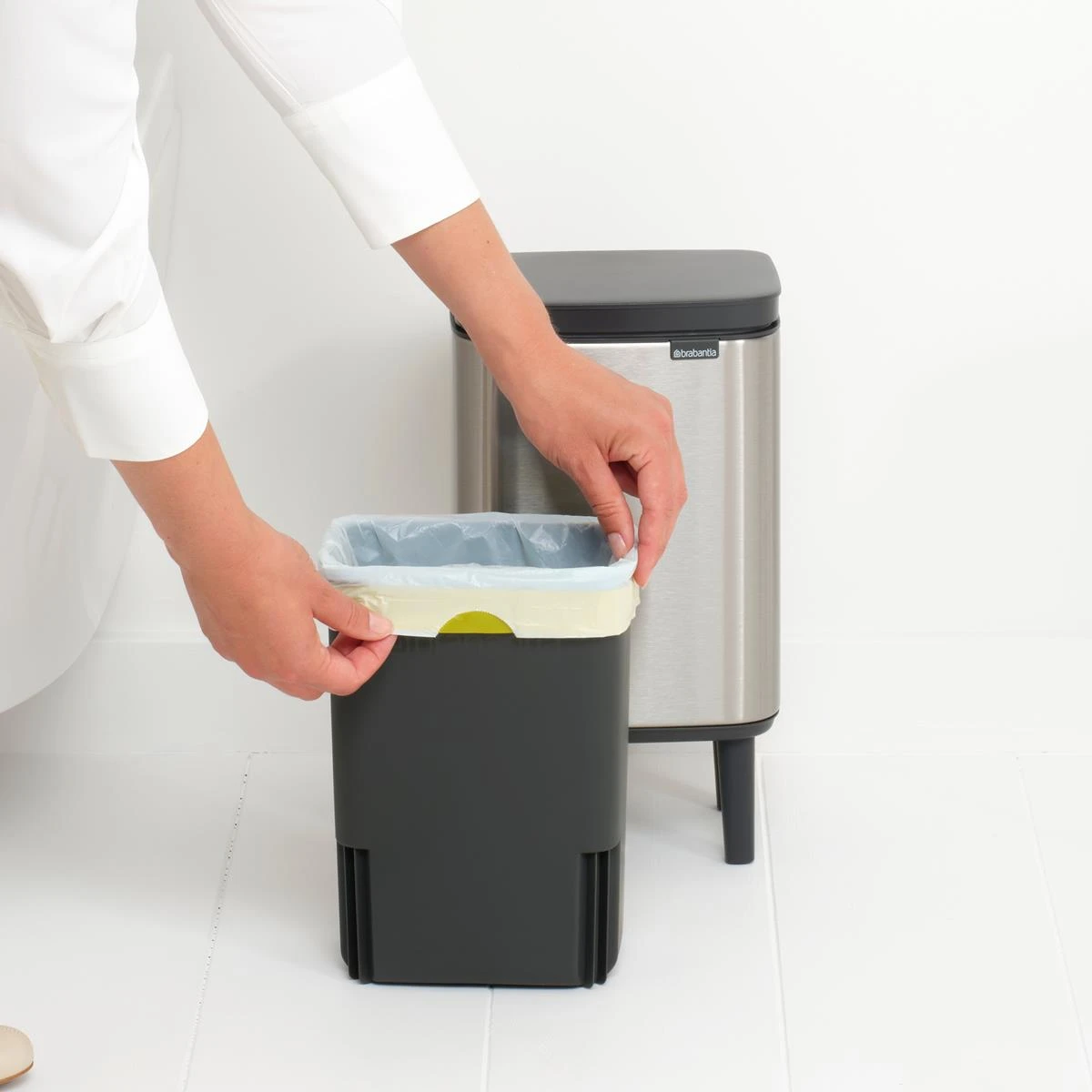 Brabantia Bo Hi Afvalemmer 4 L - Matt Steel FPP - Afbeelding 6