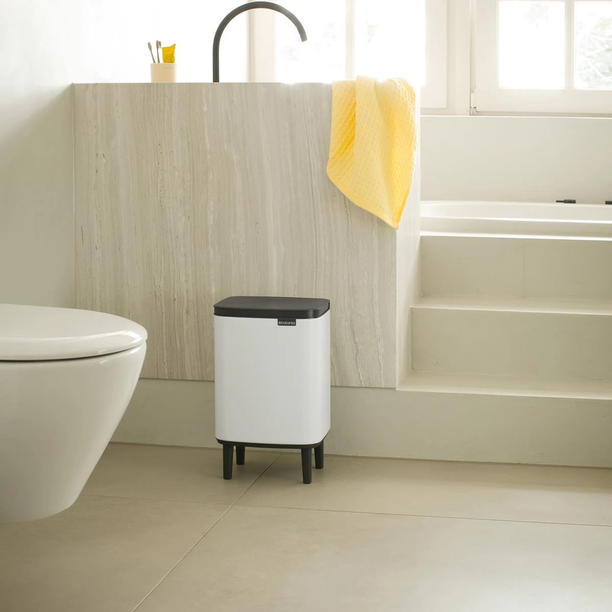 Brabantia Bo Hi Afvalemmer 7 L - White - Afbeelding 10
