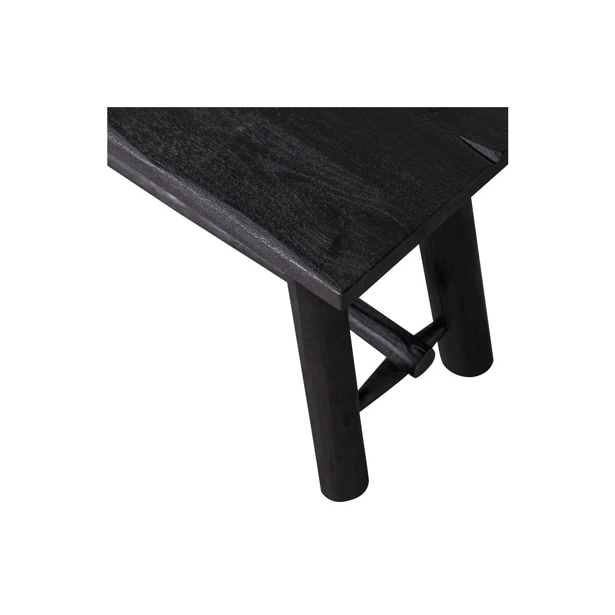 Basiclabel Timber Bankje - Mango Hout - Zwart - 45x145x35 - Afbeelding 3