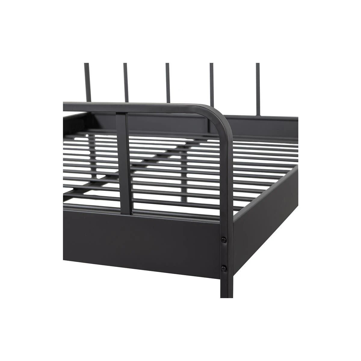 WOOOD Tweepersoonsbed Mees - Metaal - Zwart - 90x208x165 - Afbeelding 2
