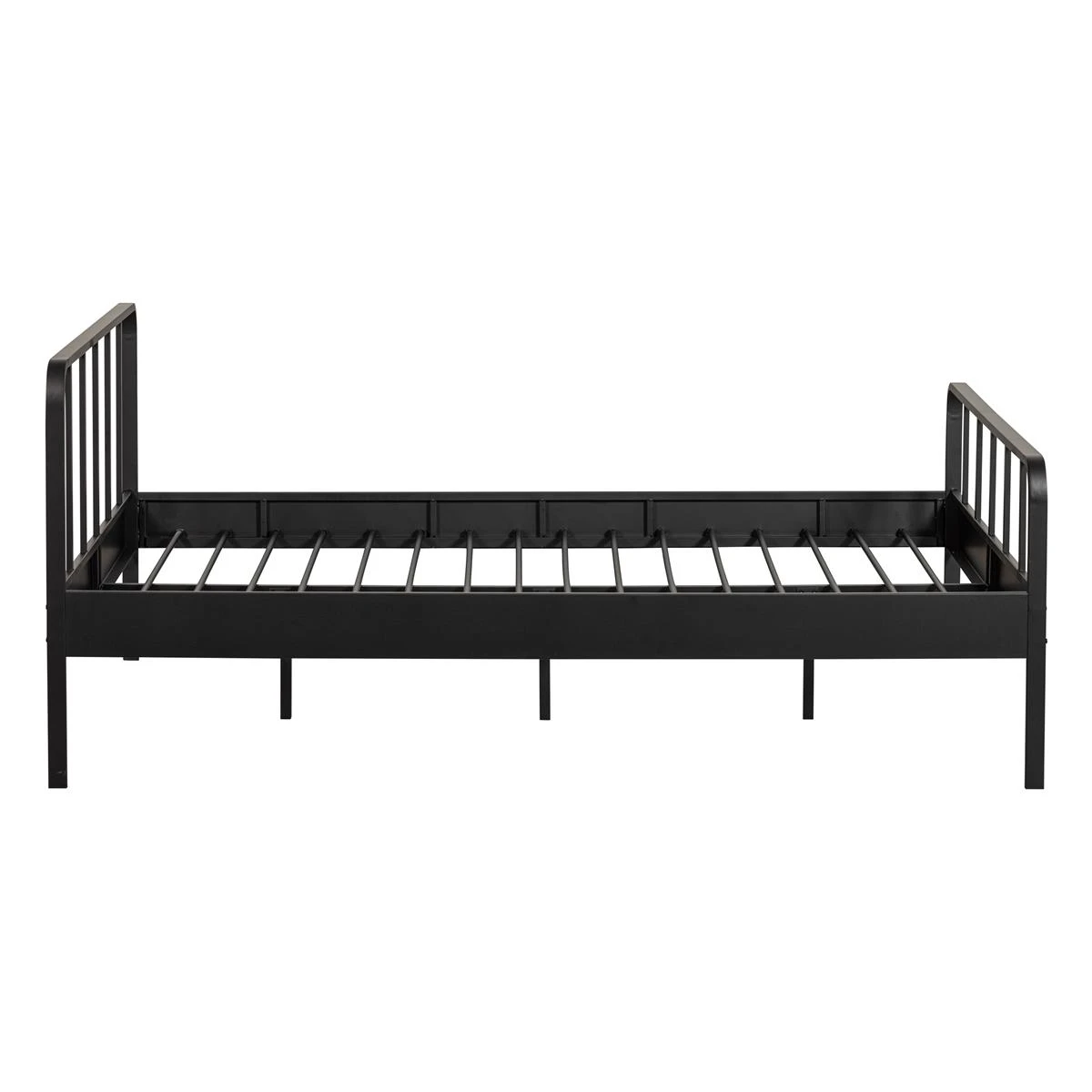 WOOOD Tweepersoonsbed Mees - Metaal - Zwart - 90x208x165 - Afbeelding 3