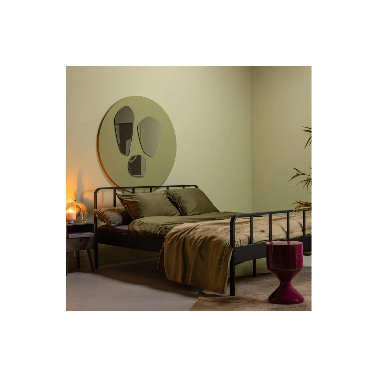 WOOOD Tweepersoonsbed Mees - Metaal - Zwart - 90x208x165 - Afbeelding 5