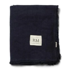 Riviera Maison Plaid, Decoratief En Zomer Deken - Blueberry Blue