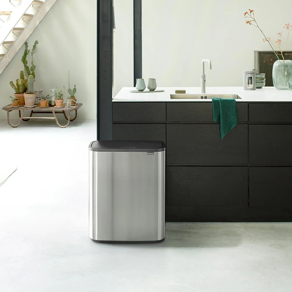 Brabantia Bo Touch Bin 2 X 30 L - Vingerafdrukvrij - Zilver - Afbeelding 12
