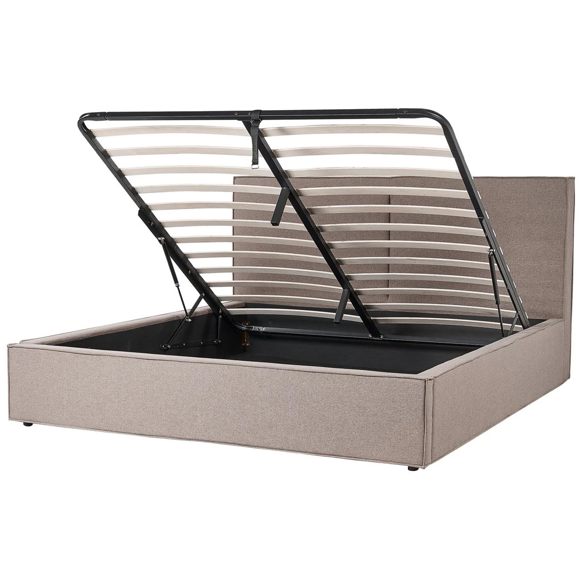 Beliani - MOISSAC - Bed - Taupe - 180 X 200 Cm - Polyester - Afbeelding 5