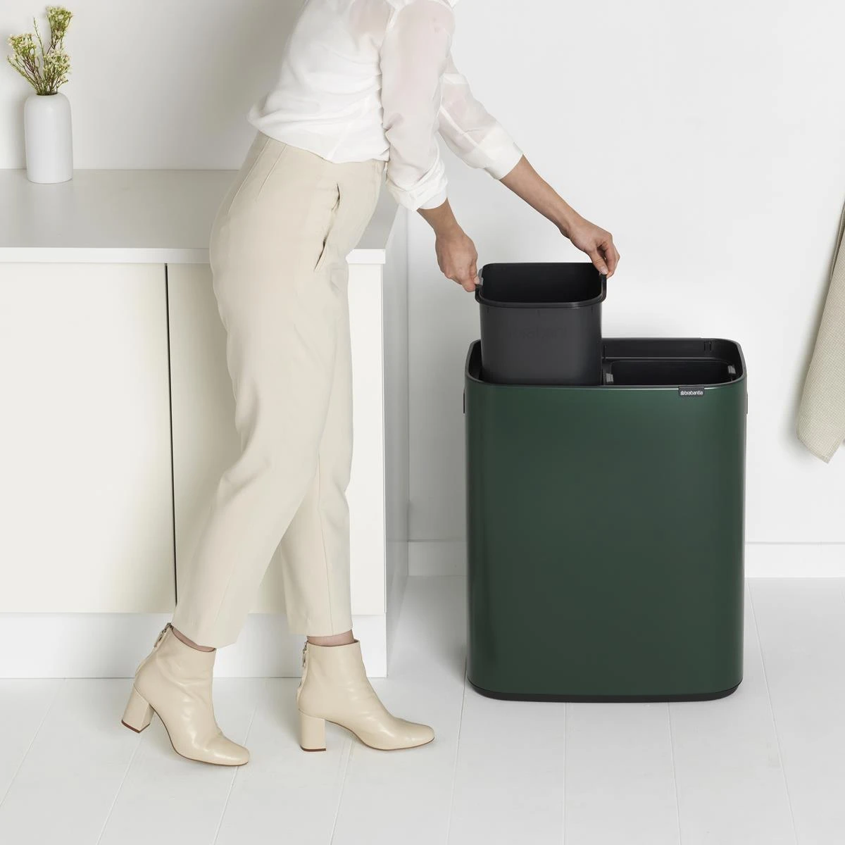 Brabantia Bo Touch Bin 2 X 30 L - Pine Green - Afbeelding 15