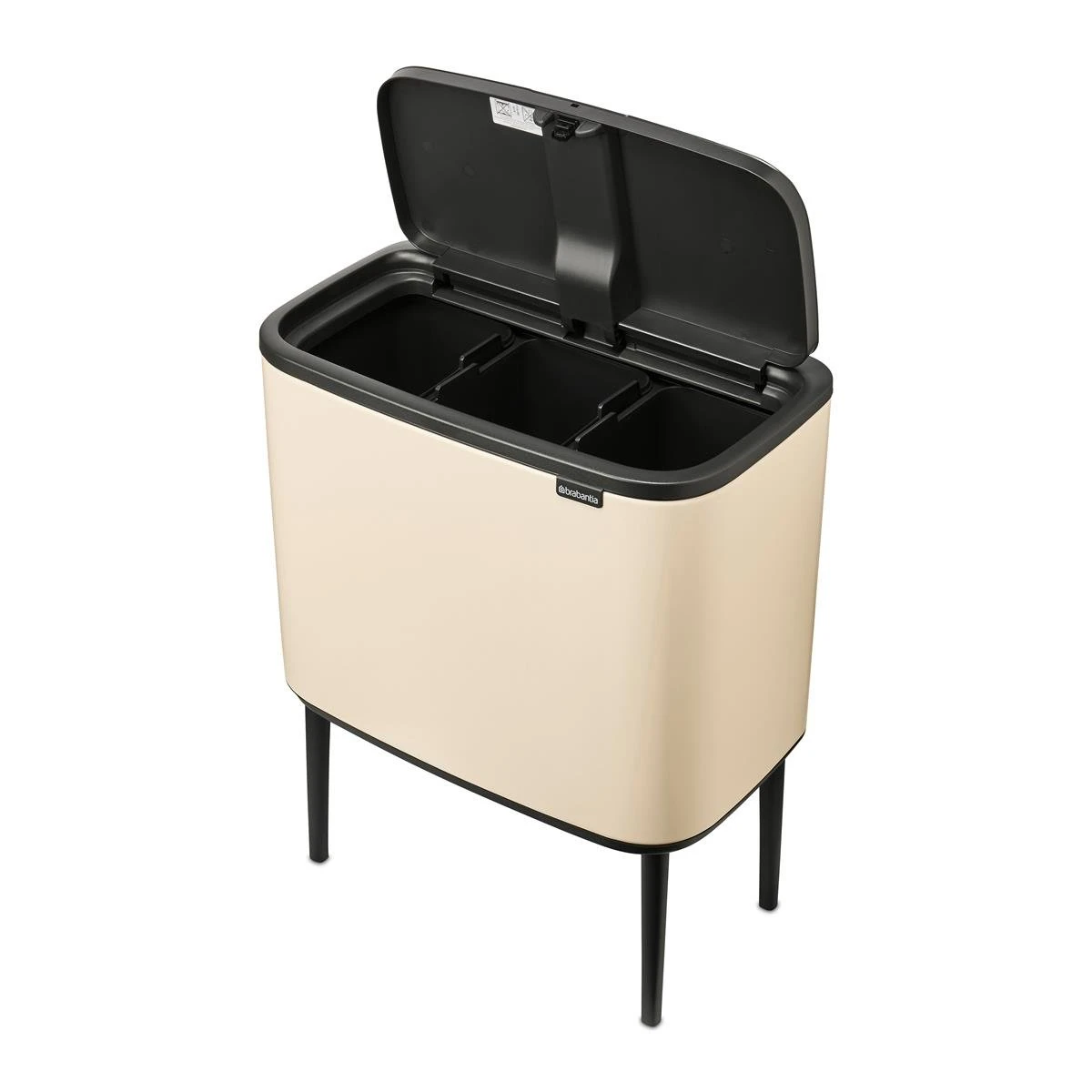 Brabantia Bo Touch Bin Afvalemmer 3 X 11 L - Soft Beige - Afbeelding 8