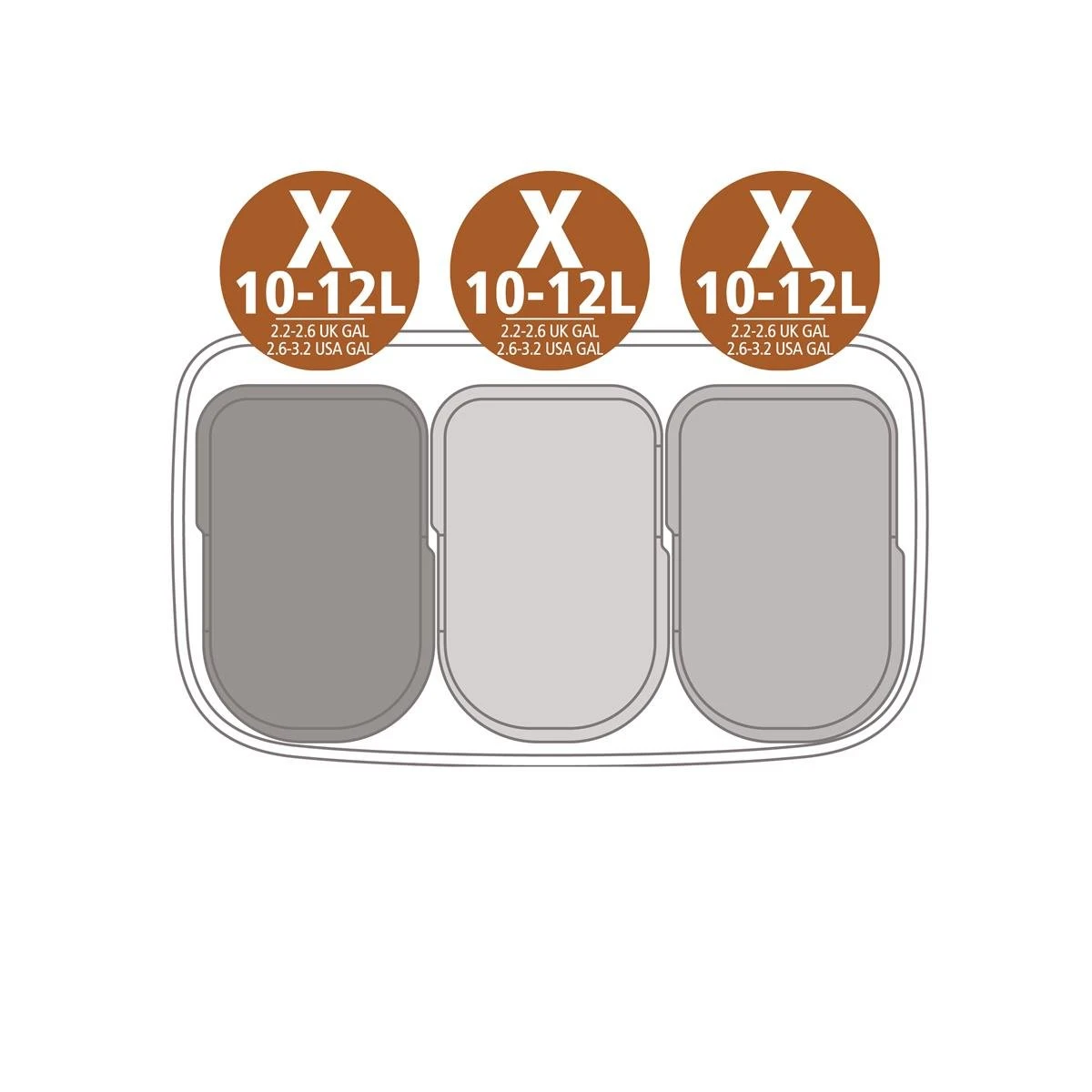 Brabantia Bo Touch Bin Afvalemmer 3 X 11 L - Soft Beige - Afbeelding 9