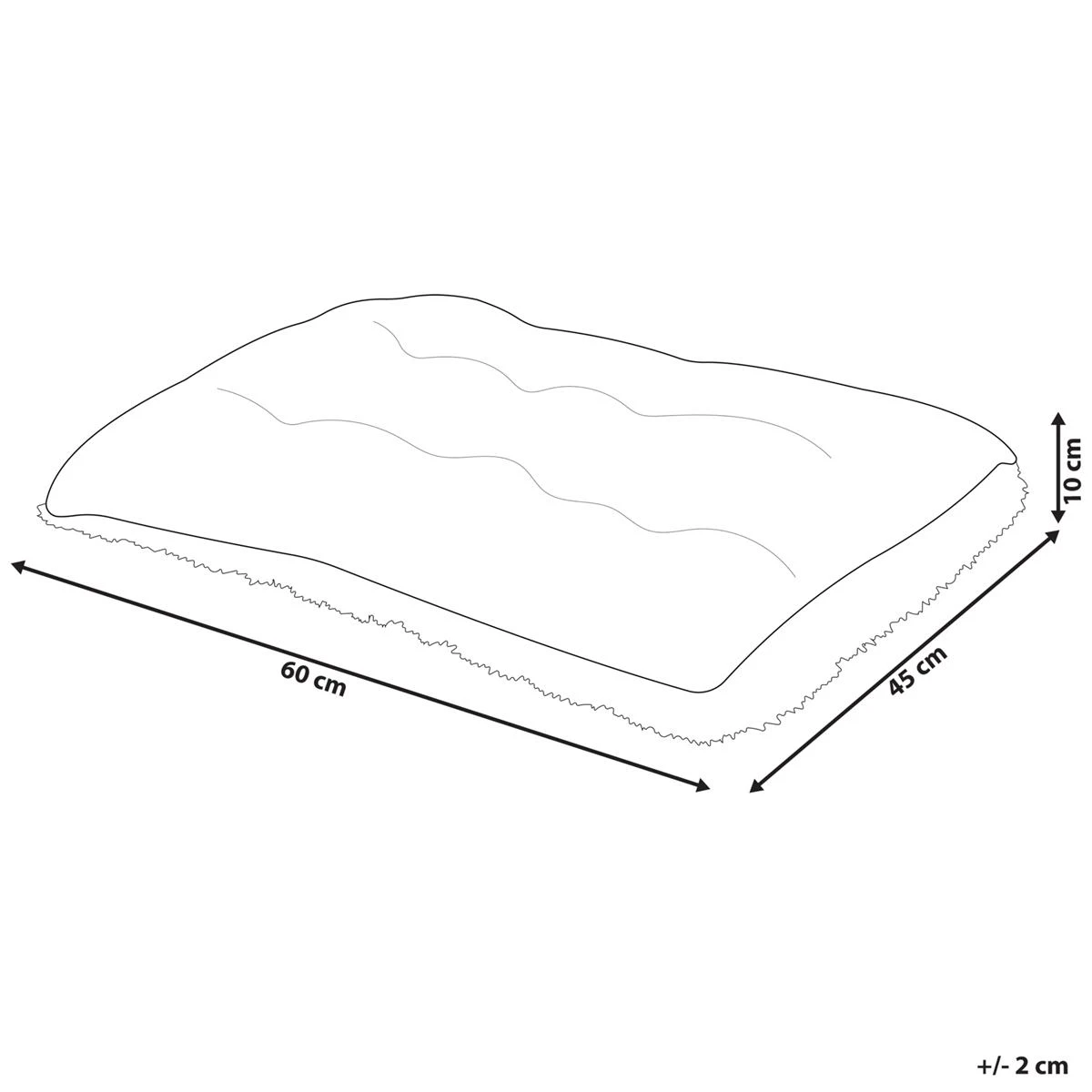 Beliani - ERGANI - Dierenbed - Beige - Fluweel - Afbeelding 6