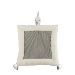J-Line Speelmat Zwaan Pluche Wit|Grijs|Zilver