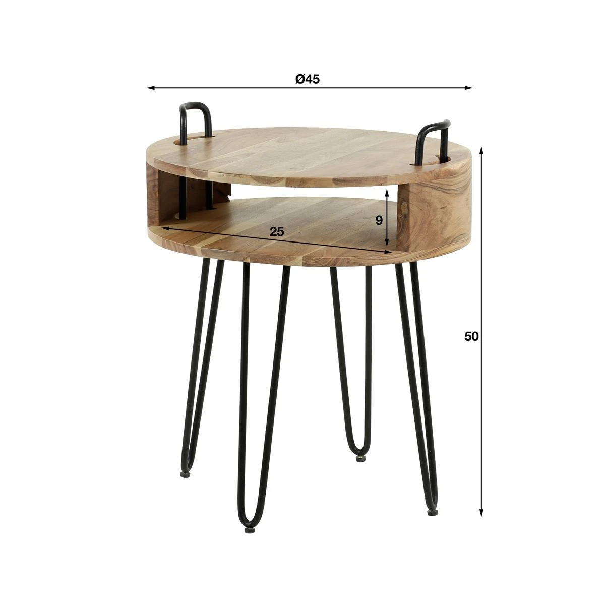 MOOS Noud Nachtkastje - Acaciahout - Afbeelding 4