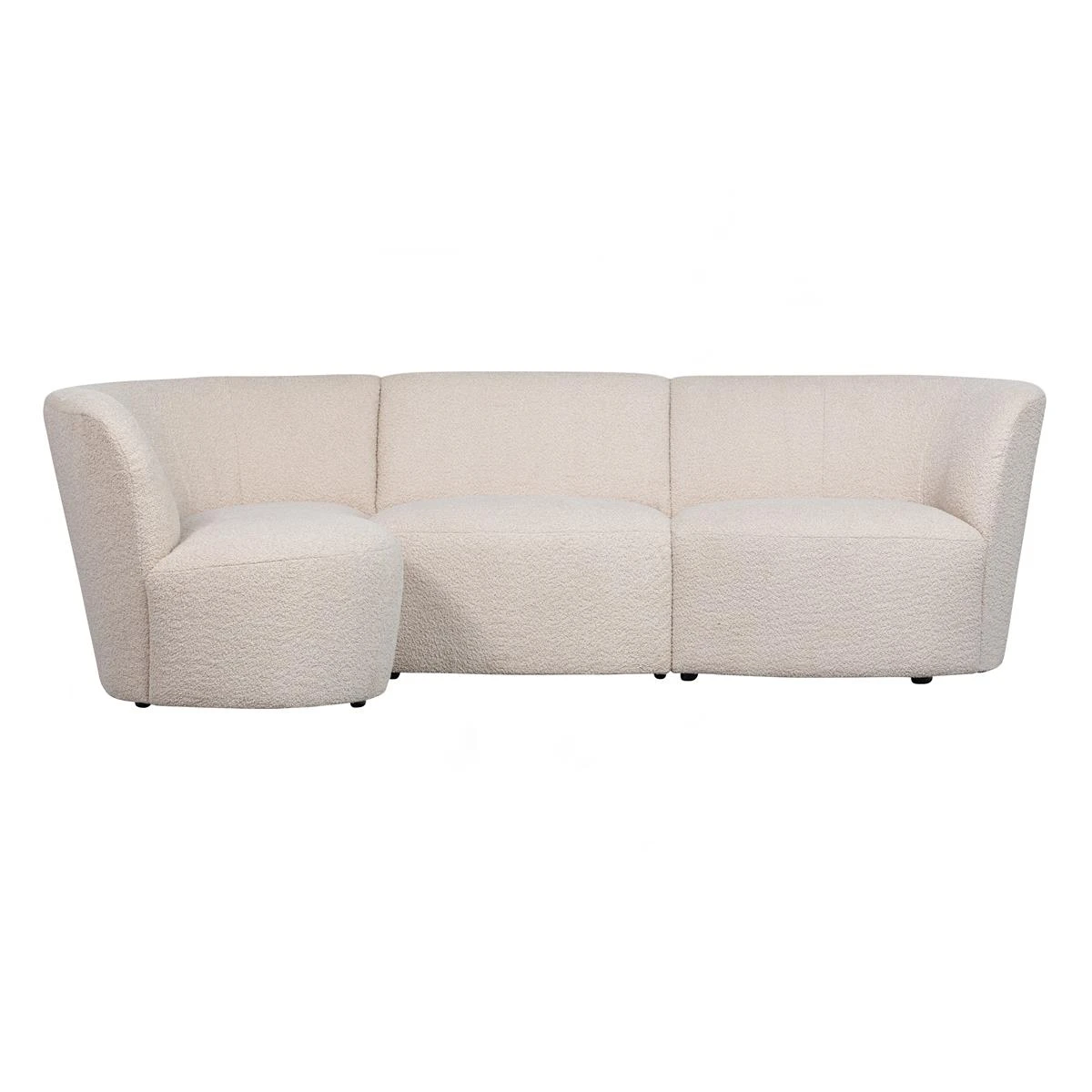 WOOOD Chaise Longue Element Links Coco - Bouclé - Crème - 70x80x138 - Afbeelding 5