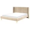 Beliani - VILLETTE - Tweepersoonsbed - Beige - 180 X 200 Cm - Fluweel