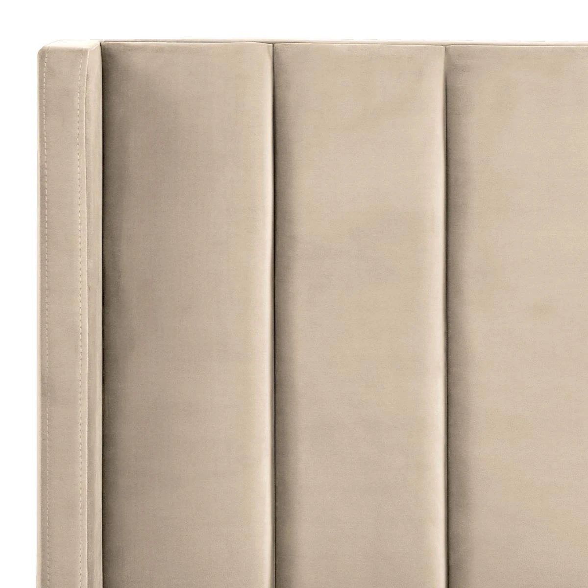 Beliani - VILLETTE - Tweepersoonsbed - Beige - 180 X 200 Cm - Fluweel - Afbeelding 6