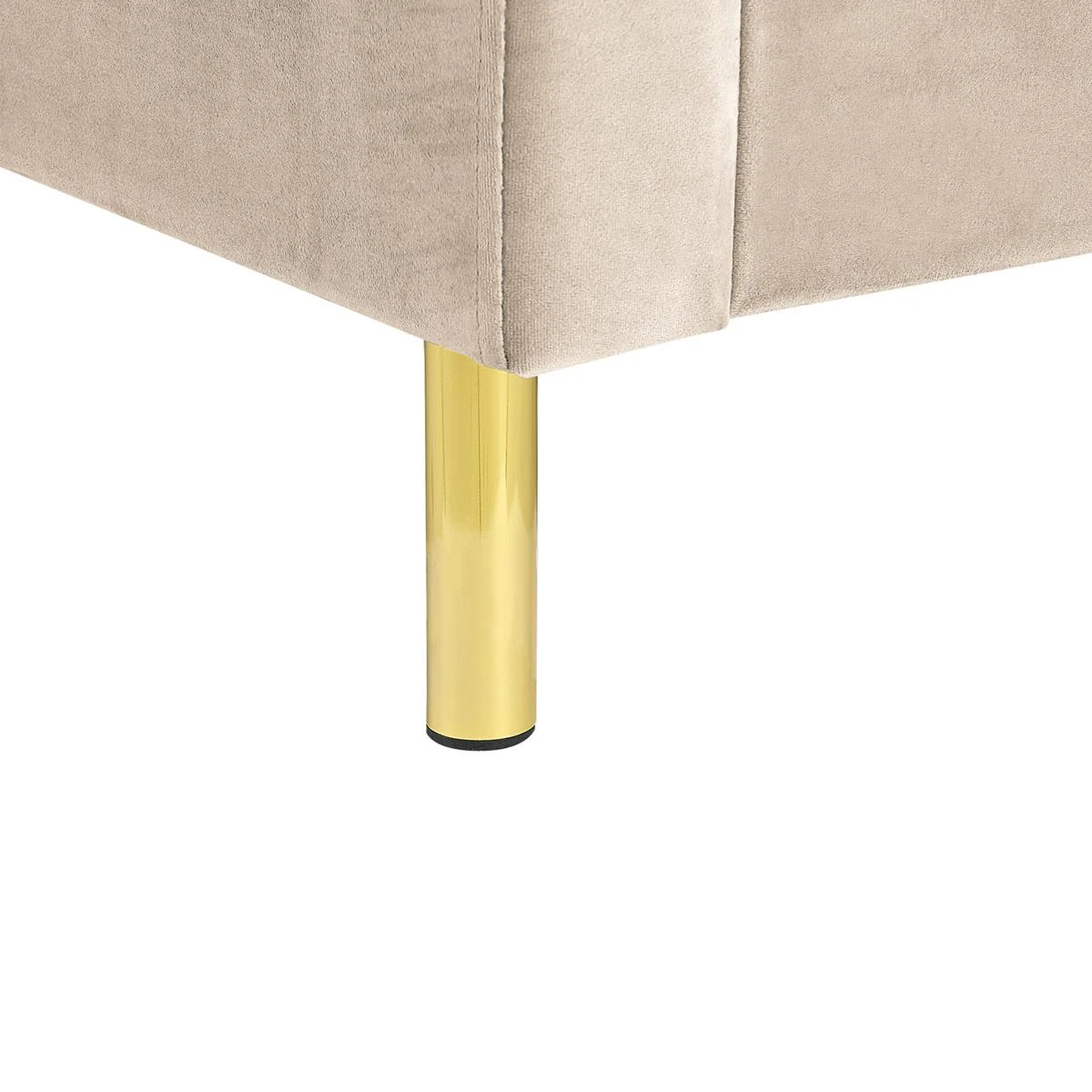 Beliani - VILLETTE - Tweepersoonsbed - Beige - 180 X 200 Cm - Fluweel - Afbeelding 8