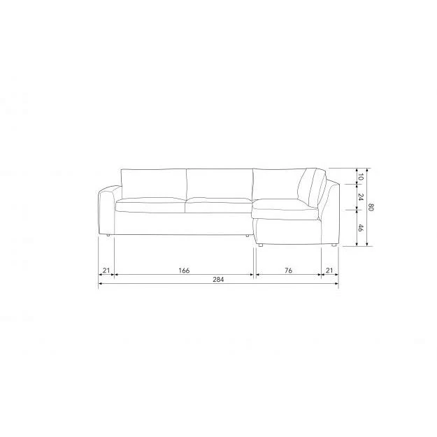 WOOOD Hoekbank Rechts Freek - Warm Beige - Afbeelding 9
