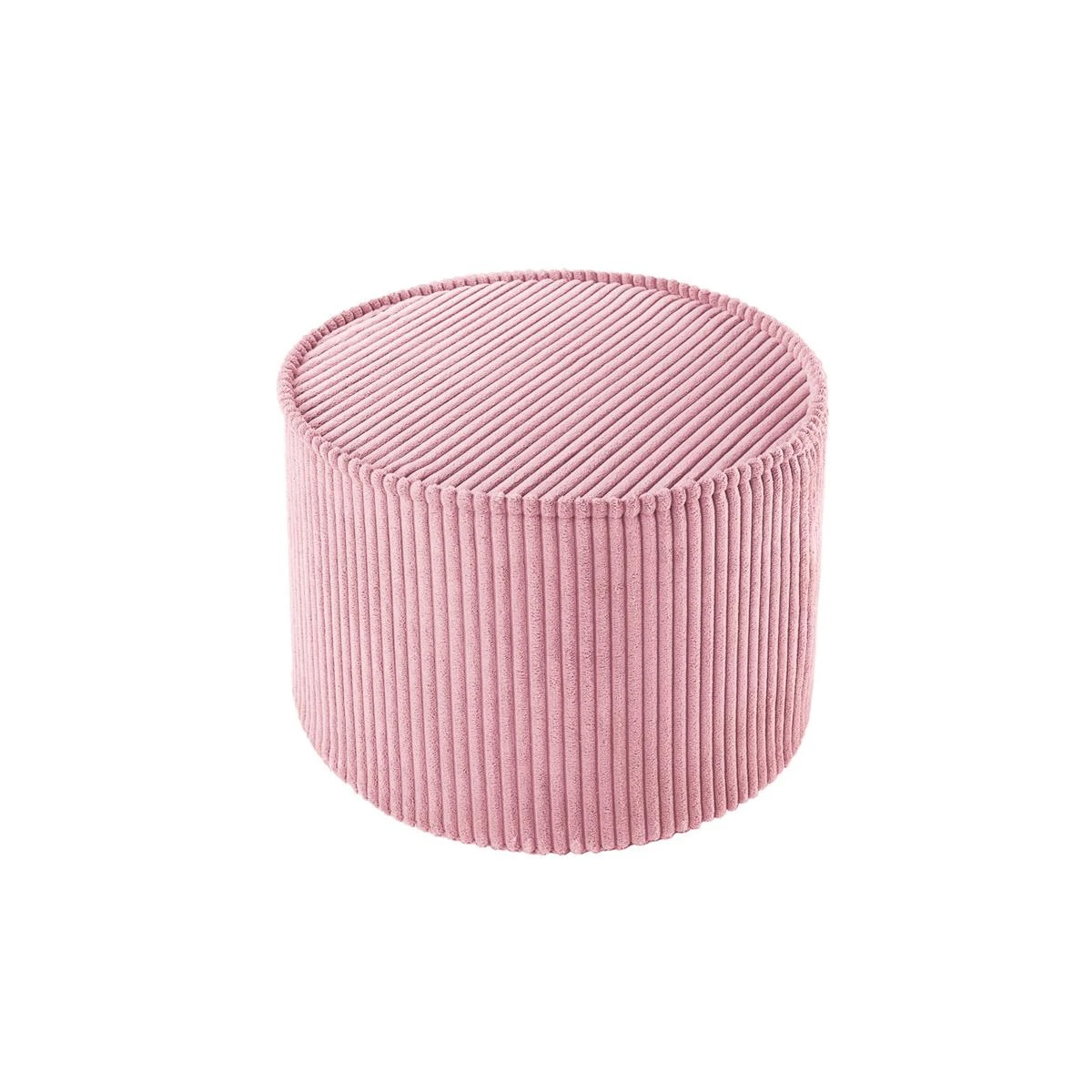 WigiWama Poofy - Kinderpoef - Pink Mousse - Roze - Ribfluweel