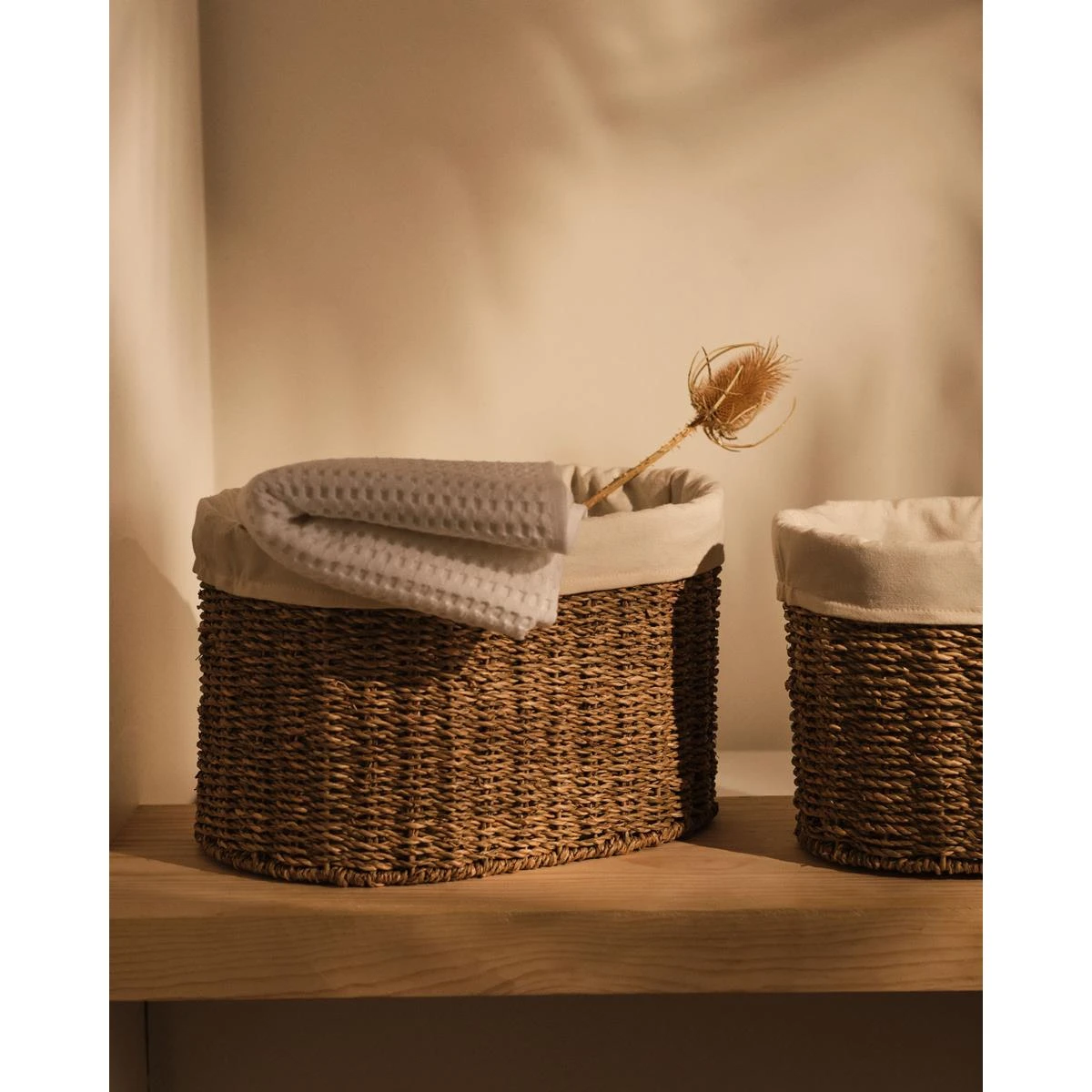 Kave Home - Set Tossa Medium Van 2 Natuurvezel Manden - Afbeelding 2