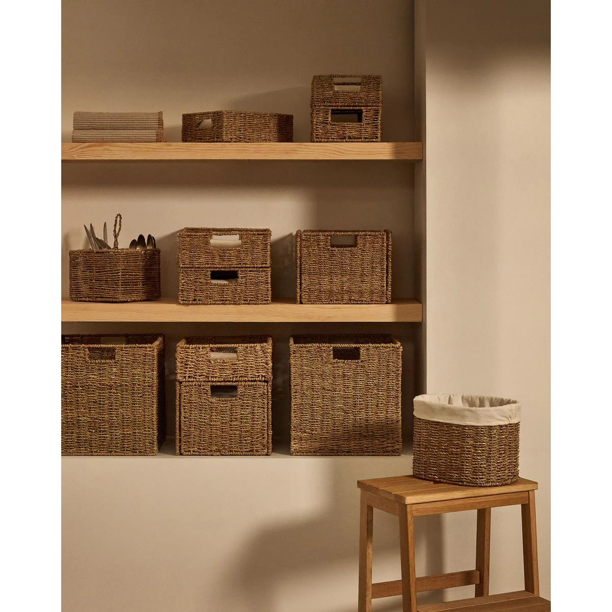 Kave Home - Set Tossa Medium Van 2 Natuurvezel Manden - Afbeelding 4