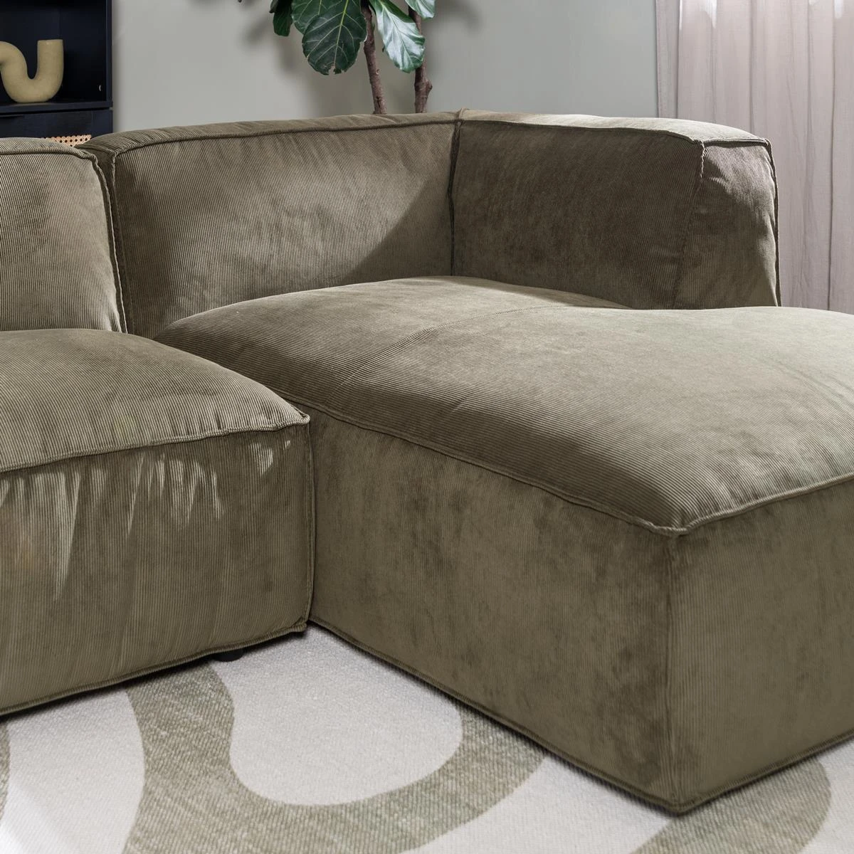 By FonQ Brick Chaise Longue Bank Rechts - Donkergroen - Afbeelding 3