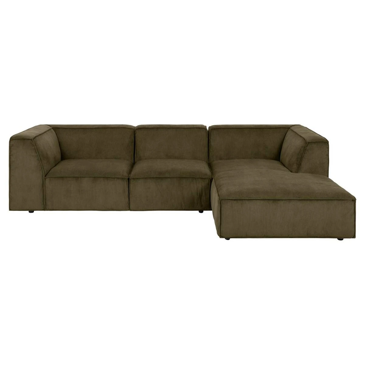 By FonQ Brick Chaise Longue Bank Rechts - Donkergroen