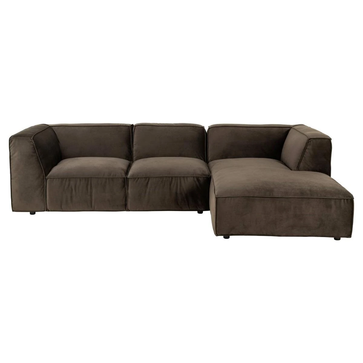 By FonQ Brick Chaise Longue Bank Rechts - Donkerbruin