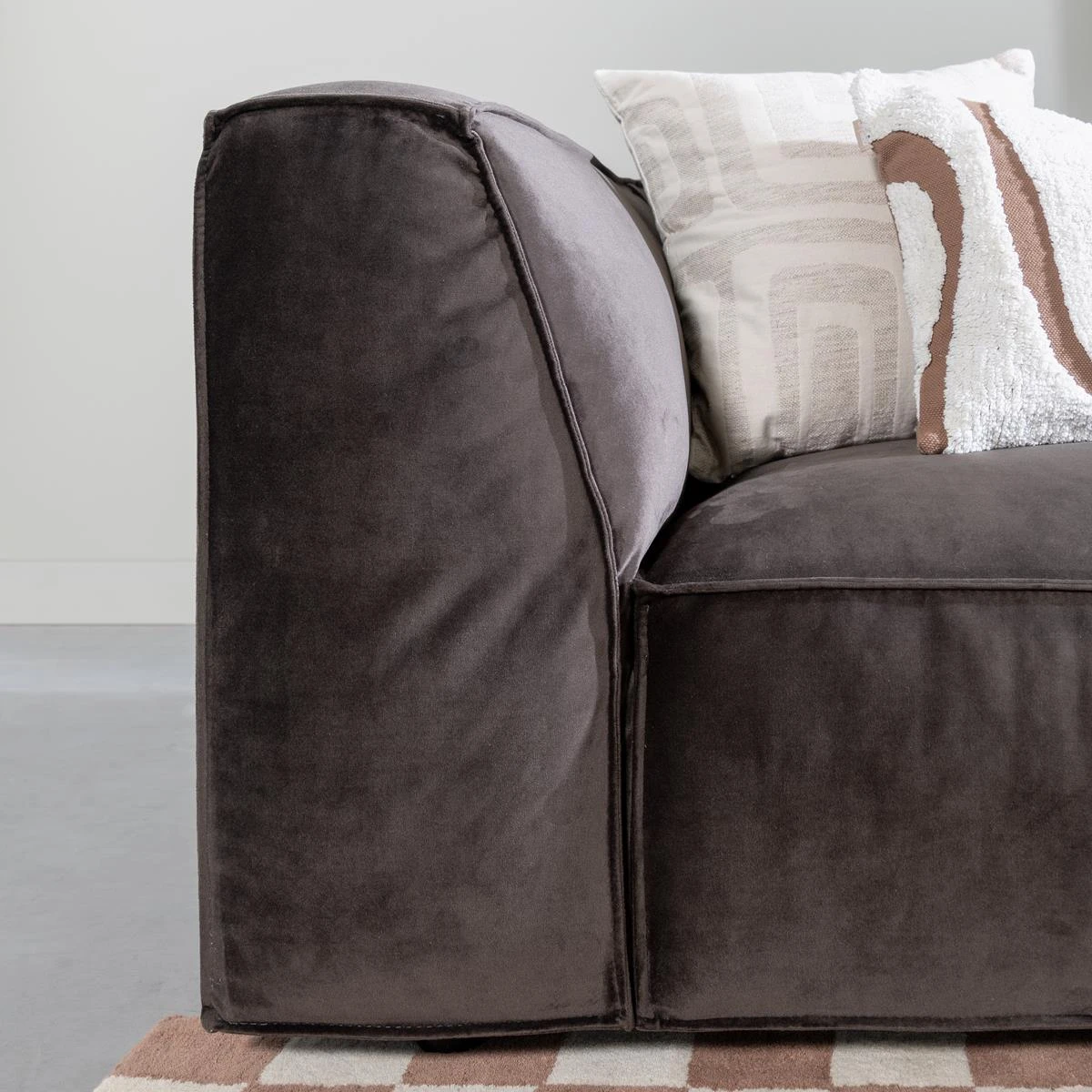 By FonQ Brick Chaise Longue Bank Rechts - Donkerbruin - Afbeelding 4