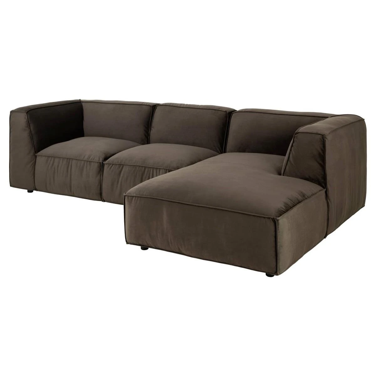 By FonQ Brick Chaise Longue Bank Rechts - Donkerbruin - Afbeelding 5