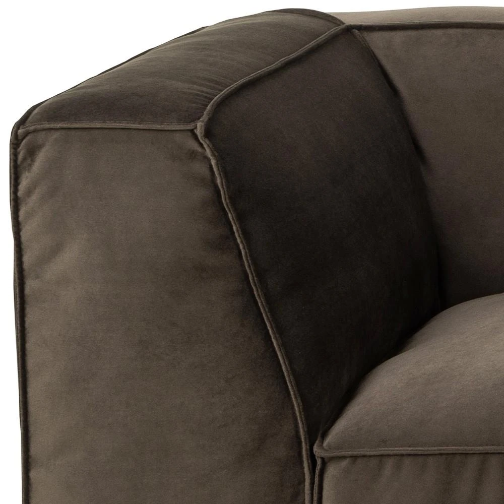 By FonQ Brick Chaise Longue Bank Rechts - Donkerbruin - Afbeelding 7