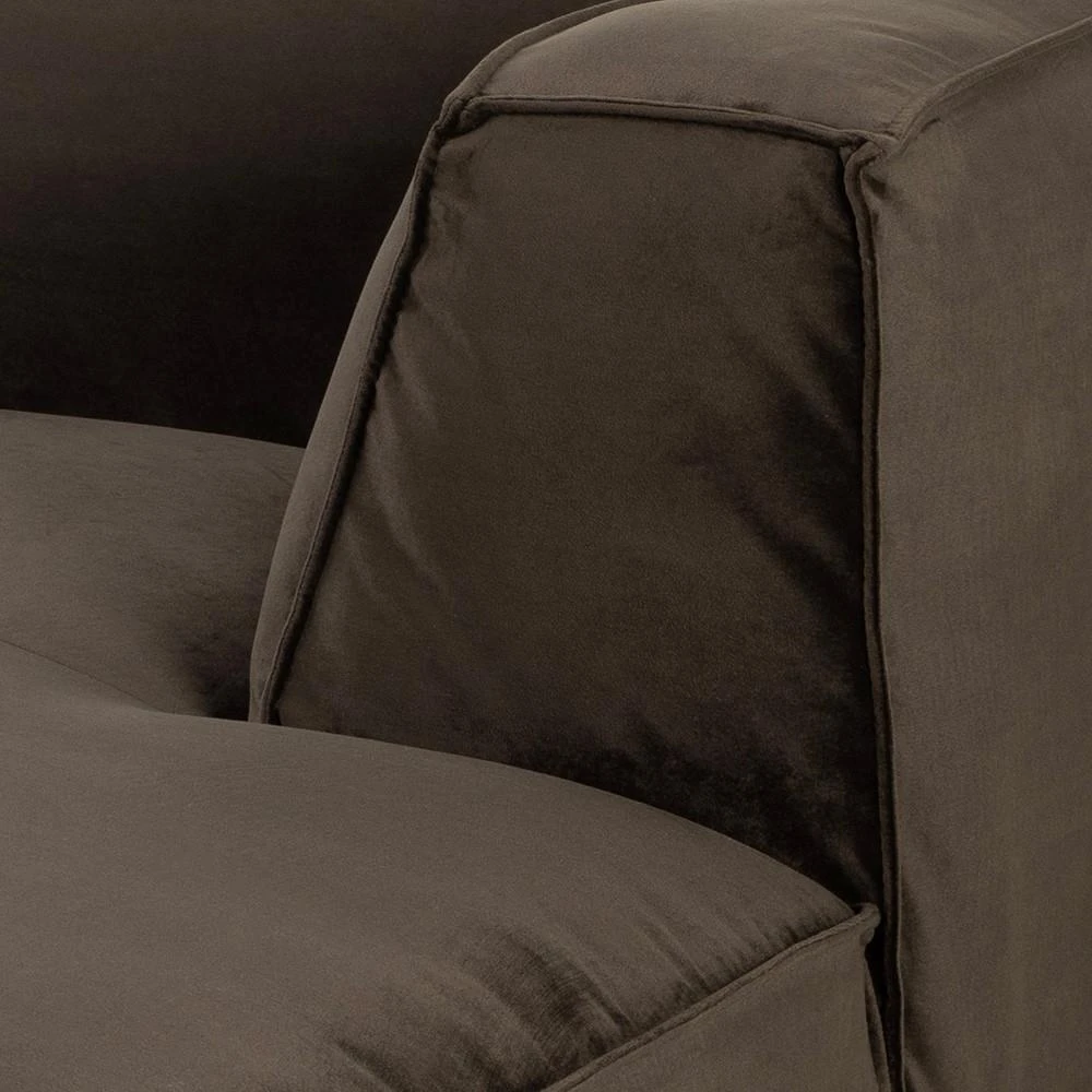 By FonQ Brick Chaise Longue Bank Rechts - Donkerbruin - Afbeelding 8