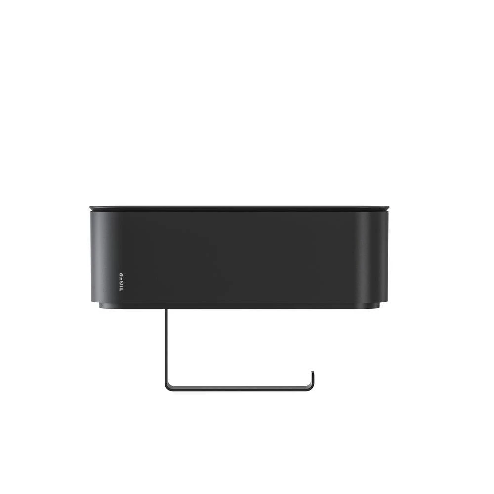 Tiger 2-Store Toiletrolhouder Met Opbergbakje - Zwart - Afbeelding 4