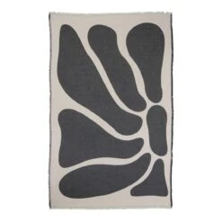 By FonQ Flora Plaid 130 X 200 Cm - Zwart