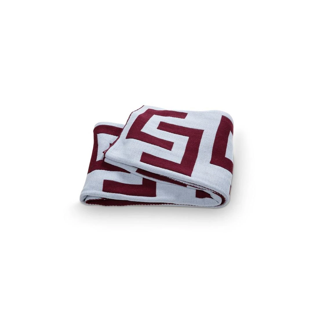 Vtwonen Plaid - Woondecoratie - Rood Blauw - 130x170cm - 100% Katoen - Afbeelding 3