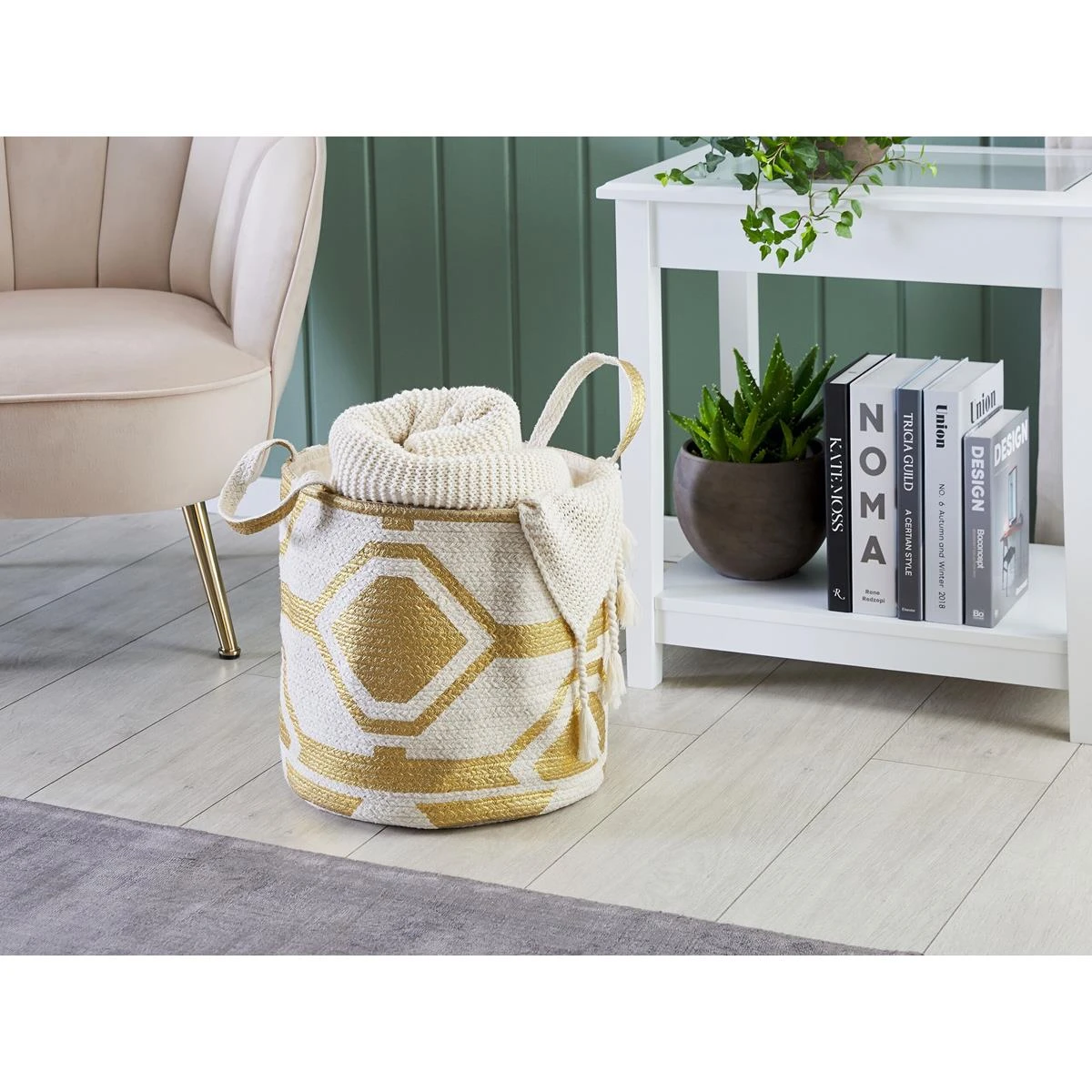 Beliani - HANWELLA - Mand - Wit - Katoen - Afbeelding 2