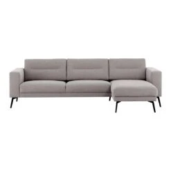 MOOS Lewis Chaise Longue Rechts - Lichtgrijs