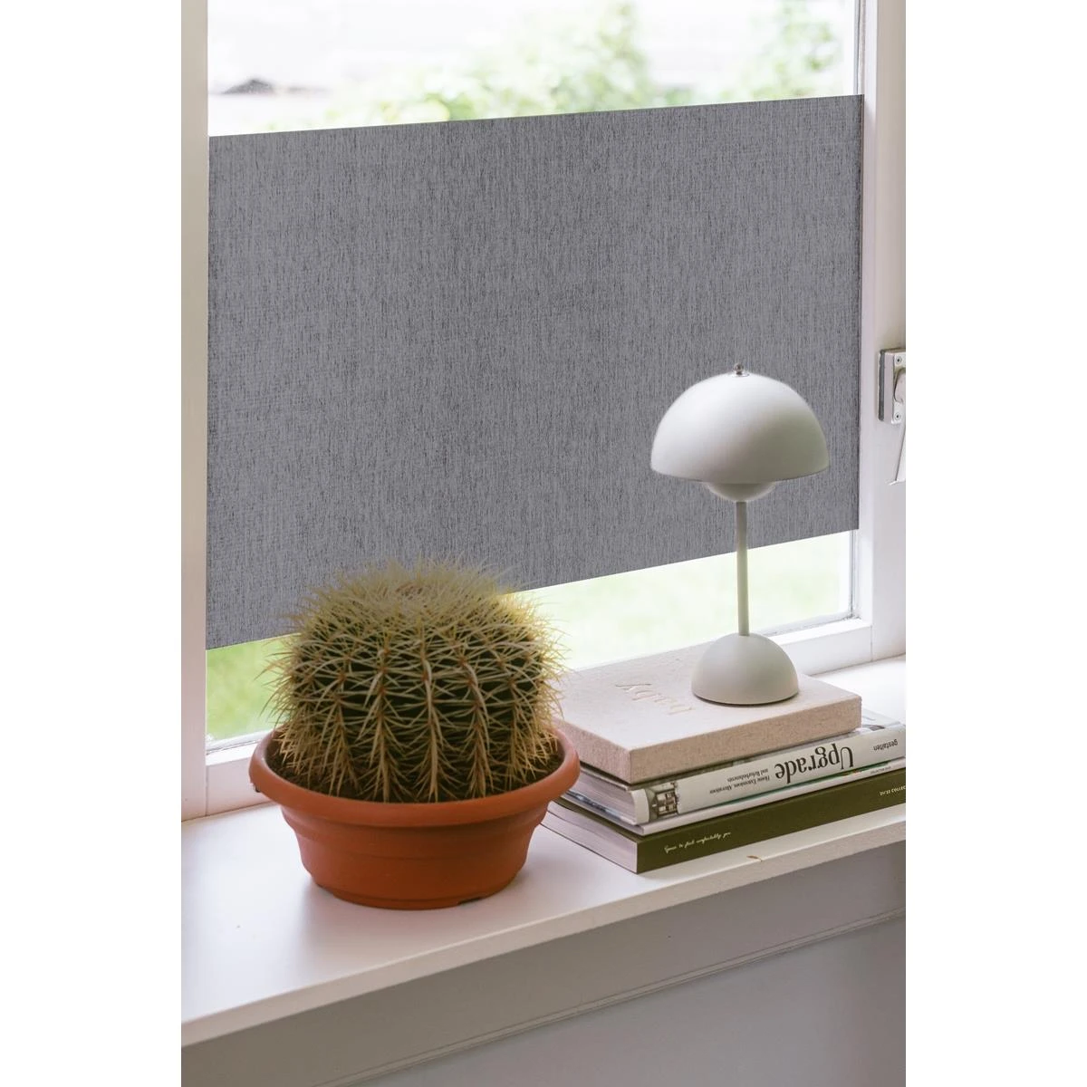 Art For The Home | Zelfklevende Textiel Raamfolie - Anthraciet - - Afbeelding 4