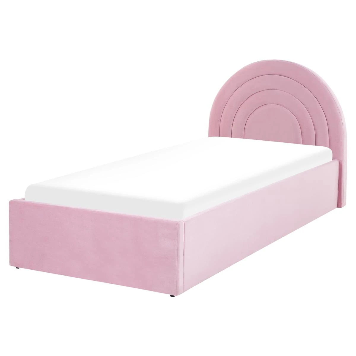 Beliani - ANET - Bed Met Opbergruimte - Roze - 90 X 200 Cm - Fluweel - Afbeelding 3