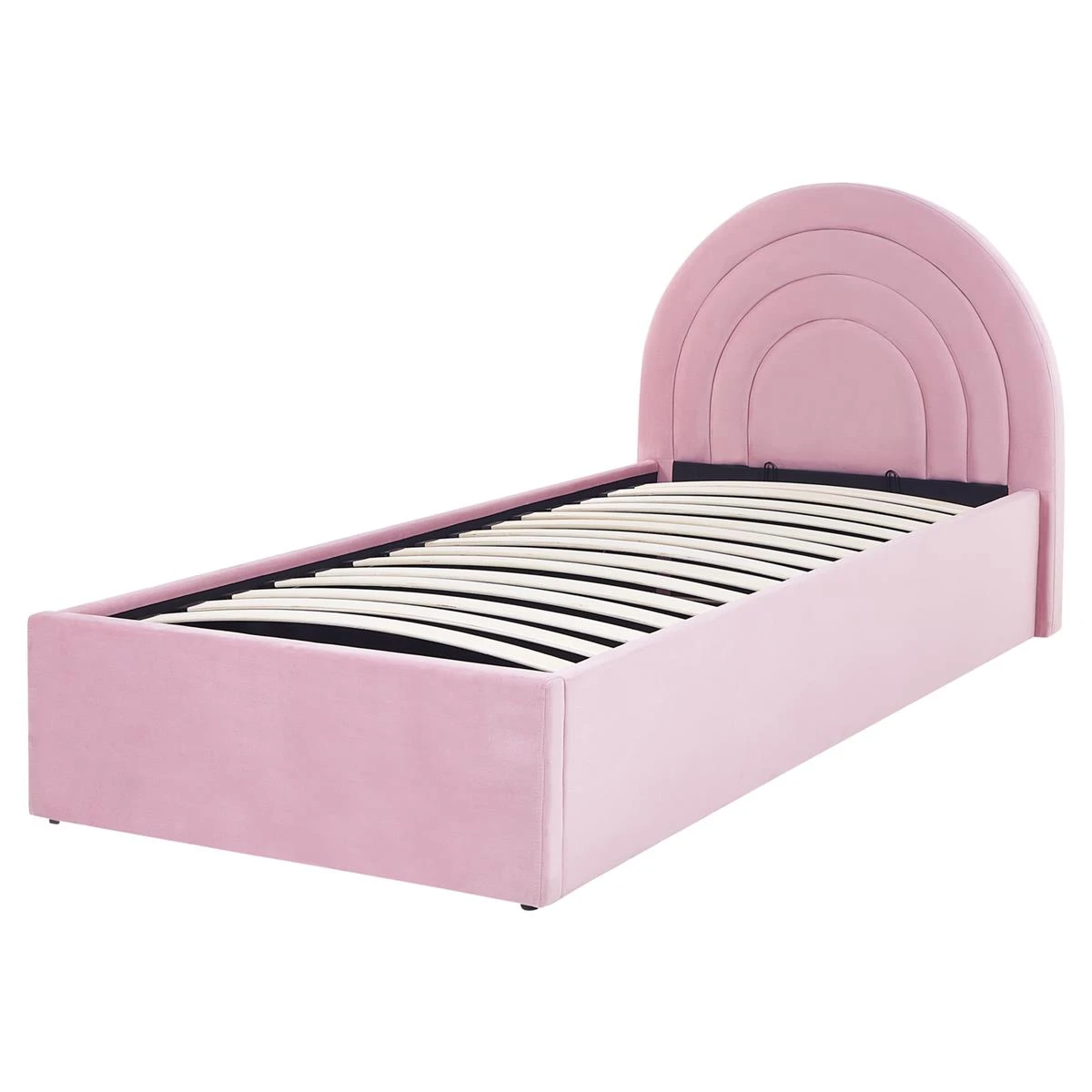 Beliani - ANET - Bed Met Opbergruimte - Roze - 90 X 200 Cm - Fluweel - Afbeelding 4